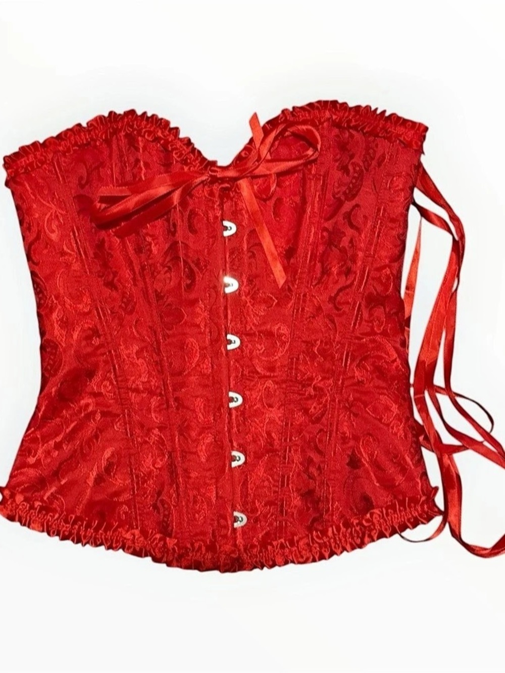 Red Lace-Up Corset